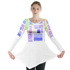 Blocks T- Shirt Blockage Abstract Art 2 T- Shirt Long Sleeve Tunic  by maxcute