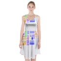 Blocks T- Shirt Blockage Abstract Art 2 T- Shirt Racerback Midi Dress View1