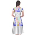 Blocks T- Shirt Blockage Abstract Art 2 T- Shirt Cap Sleeve Wrap Front Dress View2