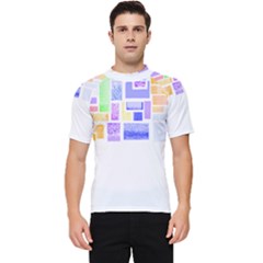 Blocks T- Shirt Blockage Abstract Art 2 T- Shirt Men s Short Sleeve Rash Guard by maxcute