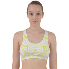 Blue And Yellow T- Shirtcircle Of Hope T- Shirt Back Weave Sports Bra by maxcute