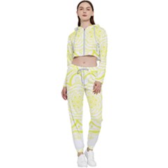 Blue And Yellow T- Shirtcircle Of Hope T- Shirt Cropped Zip Up Lounge Set by maxcute