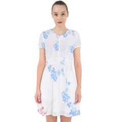 Blue Flowers T- Shirtblue And Pink Flowers Floral Art T- Shirt Adorable In Chiffon Dress by maxcute