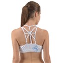 Blue Flowers T- Shirtblue And Pink Flowers Floral Art T- Shirt Back Web Sports Bra View2