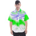 Blue Green Black Abstract Art T- Shirt Blue Green Black Abstract Art T- Shirt Men s Short Sleeve Shirt View1