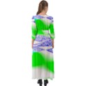 Blue Green Black Abstract Art T- Shirt Blue Green Black Abstract Art T- Shirt Button Up Boho Maxi Dress View2