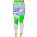 Blue Green Black Abstract Art T- Shirt Blue Green Black Abstract Art T- Shirt Inside Out Leggings View1