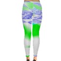 Blue Green Black Abstract Art T- Shirt Blue Green Black Abstract Art T- Shirt Inside Out Leggings View4