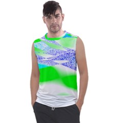 Blue Green Black Abstract Art T- Shirt Blue Green Black Abstract Art T- Shirt Men s Regular Tank Top by maxcute