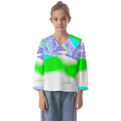 Blue Green Black Abstract Art T- Shirt Blue Green Black Abstract Art T- Shirt Kids  Sailor Shirt by maxcute