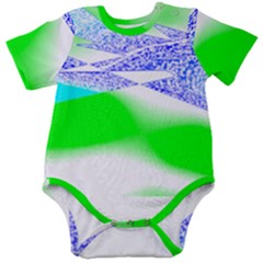 Blue Green Black Abstract Art T- Shirt Blue Green Black Abstract Art T- Shirt Baby Short Sleeve Bodysuit by maxcute