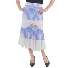 Blue Ridge Mountains T- Shirt Mountain Range T- Shirt Midi Mermaid Skirt by maxcute