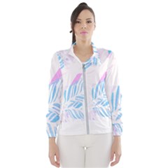 Blue T- Shirt Blue Tropical Pattern T- Shirt Women s Windbreaker by maxcute