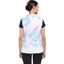 Blue T- Shirt Blue Tropical Pattern T- Shirt Women s Puffer Vest View2