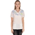 Blueberries T- Shirt Blueberries T- Shirt Women s V-Neck Scrub Top View1