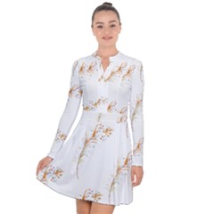 Boho Feather Pattern T- Shirt Boho Feather Pattern 8 Long Sleeve Panel Dress by maxcute