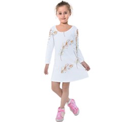 Boho Feather Pattern T- Shirt Boho Feather Pattern 8 Kids  Long Sleeve Velvet Dress by maxcute