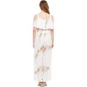 Boho Feather Pattern T- Shirt Boho Feather Pattern 8 Draped Sleeveless Chiffon Jumpsuit View2