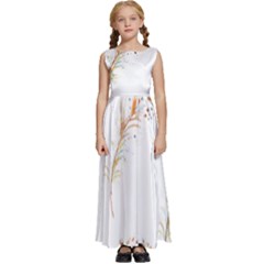 Boho Feather Pattern T- Shirt Boho Feather Pattern 8 Kids  Satin Sleeveless Maxi Dress by maxcute