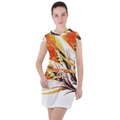 Boho Fire Feather Pattern T- Shirt Boho Fire Feather Pattern T- Shirt Drawstring Hooded Dress by maxcute