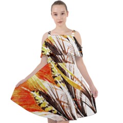 Boho Fire Feather Pattern T- Shirt Boho Fire Feather Pattern T- Shirt Cut Out Shoulders Chiffon Dress by maxcute