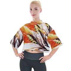 Boho Fire Feather Pattern T- Shirt Boho Fire Feather Pattern T- Shirt Mock Neck Tee by maxcute