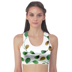 Boho Leaf Pattern T- Shirt Boho Leaf Pattern T- Shirt Sports Bra by maxcute