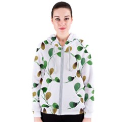 Boho Leaf Pattern T- Shirt Boho Leaf Pattern T- Shirt Women s Zipper Hoodie by maxcute