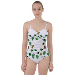 Boho Leaf Pattern T- Shirt Boho Leaf Pattern T- Shirt Sweetheart Tankini Set