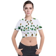 Boho Leaf Pattern T- Shirt Boho Leaf Pattern T- Shirt Short Sleeve Cropped Jacket by maxcute