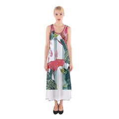 Botanical T- Shirt Botanical Attractive Cardinal Flowers T- Shirt Sleeveless Maxi Dress by maxcute