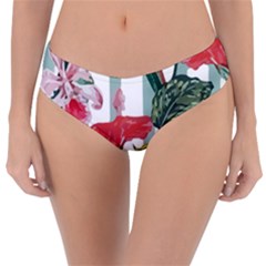 Botanical T- Shirt Botanical Attractive Cardinal Flowers T- Shirt Reversible Classic Bikini Bottoms by maxcute