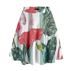 Botanical T- Shirt Botanical Attractive Cardinal Flowers T- Shirt High Waist Skirt by maxcute