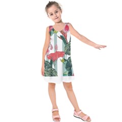 Botanical T- Shirt Botanical Attractive Cardinal Flowers T- Shirt Kids  Sleeveless Dress by maxcute