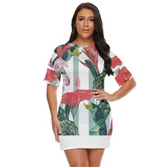 Botanical T- Shirt Botanical Attractive Cardinal Flowers T- Shirt Just Threw It On Dress by maxcute