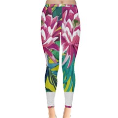 Botanical T- Shirt Botanical Beautiful Flowers T- Shirt Inside Out Leggings by maxcute