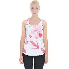 Botanical T- Shirt Botanical Charming Cardinal Flowers T- Shirt Piece Up Tank Top by maxcute