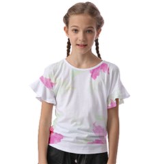 Botanical T- Shirt Botanical Creative Flora T- Shirt Kids  Cut Out Flutter Sleeves by maxcute