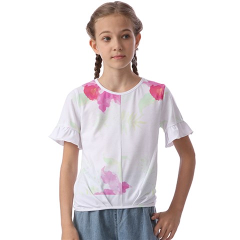 Botanical T- Shirt Botanical Creative Flora T- Shirt Kids  Cuff Sleeve Scrunch Bottom Tee by maxcute