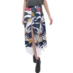 Botanical T- Shirt Botanical Creative Florida Beans T- Shirt Velour Split Maxi Skirt by maxcute