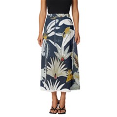 Botanical T- Shirt Botanical Creative Florida Beans T- Shirt Classic Midi Chiffon Skirt