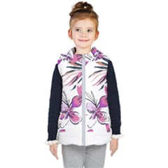 Botanical T- Shirt Botanical Creative Flower Mounted T- Shirt Kids  Hooded Puffer Vest by maxcute