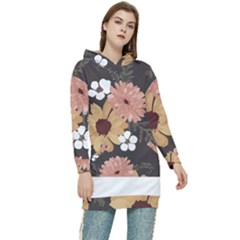 Botanical T- Shirt Botanical Delicate Floral T- Shirt Women s Long Oversized Pullover Hoodie by maxcute