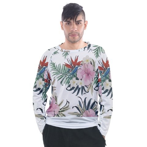 Botanical T- Shirt Botanical Delicate Frog Flowers T- Shirt Men s Long Sleeve Raglan Tee by maxcute