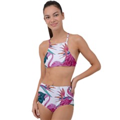 Botanical T- Shirt Botanical Fascinating Floral T- Shirt High Waist Tankini Set by maxcute