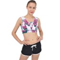 Botanical T- Shirt Botanical Fascinating Floral T- Shirt V-Back Sports Bra View1