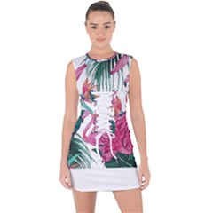 Botanical T- Shirt Botanical Fascinating Floral T- Shirt Lace Up Front Bodycon Dress by maxcute