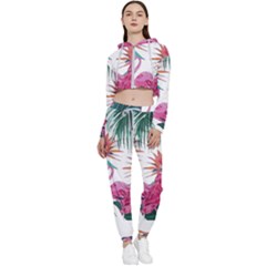 Botanical T- Shirt Botanical Fascinating Floral T- Shirt Cropped Zip Up Lounge Set by maxcute