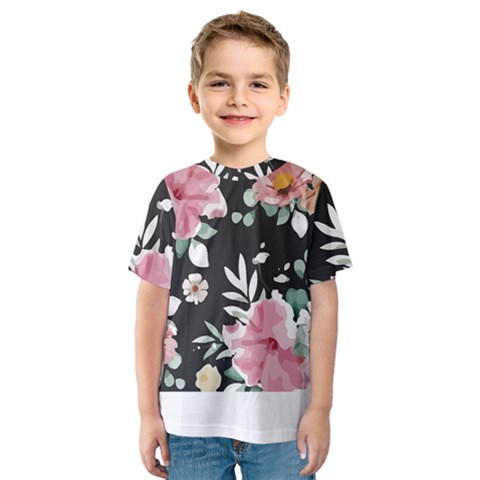 Botanical T- Shirt Botanical Graceful Pattern T- Shirt Kids  Sport Mesh Tee by maxcute