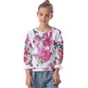 Botanical T- Shirt Botanical Graceful Revival T- Shirt Kids  Cuff Sleeve Top View1